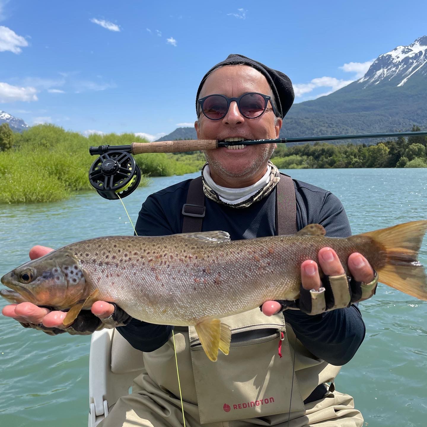 Brown trout · Río turquesa